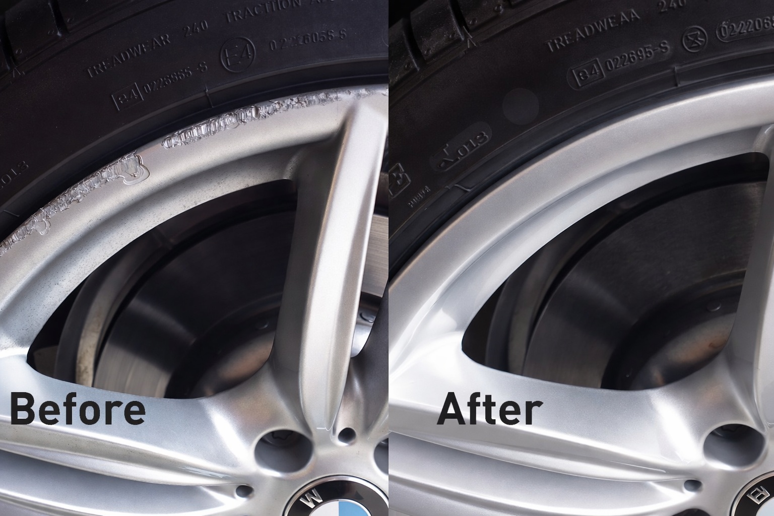 Alloy wheel repair example